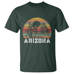 Arizona T Shirt Retro Desert Landscape Cactus Lover Gift TS12 Dark Forest Green Print Your Wear
