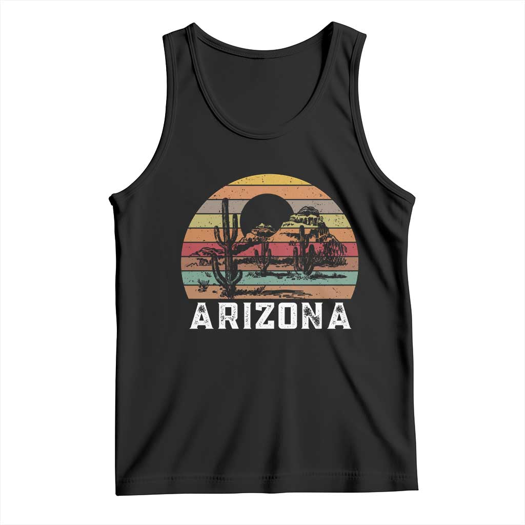 Arizona Tank Top Retro Desert Landscape Cactus Lover Gift TS12 Black Print Your Wear