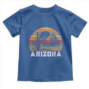 Arizona Toddler T Shirt Retro Desert Landscape Cactus Lover Gift TS12 Royal Blue Print Your Wear