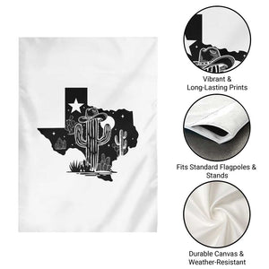 Western Pride Gift Garden Flag Cactus Texas Map With Cowboy Hat TS12 Print Your Wear