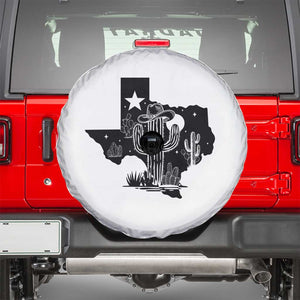 Western Pride Gift Spare Tire Cover Cactus Texas Map With Cowboy Hat TS12 White Print Your Wear