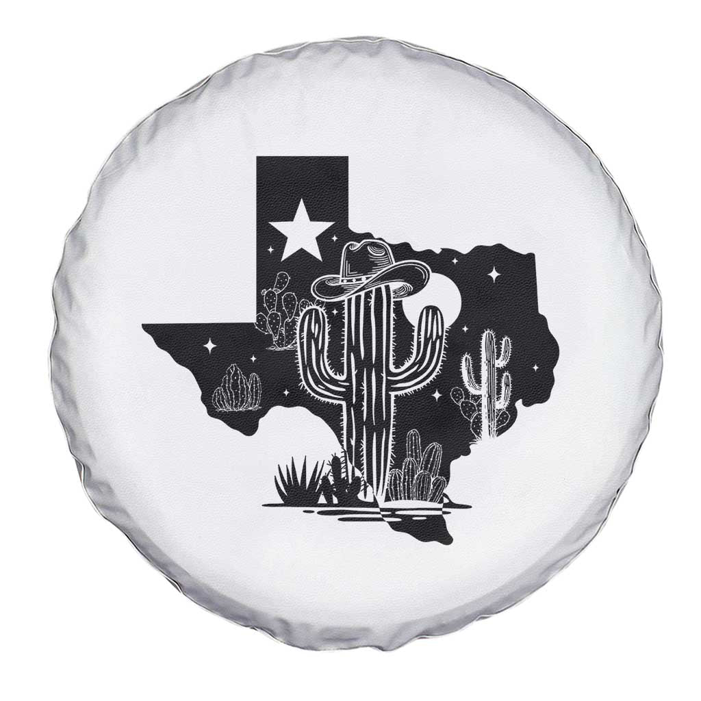 Western Pride Gift Spare Tire Cover Cactus Texas Map With Cowboy Hat TS12 Print Your Wear