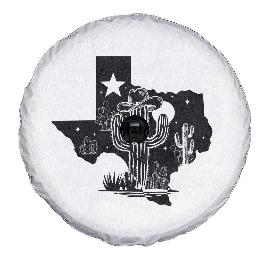 Western Pride Gift Spare Tire Cover Cactus Texas Map With Cowboy Hat TS12 Print Your Wear