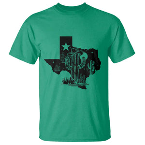 Western Pride Gift T Shirt Cactus Texas Map With Cowboy Hat TS12 Irish Green Print Your Wear
