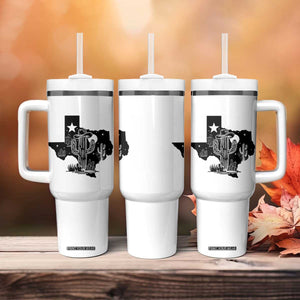 Western Pride Gift Tumbler With Handle Cactus Texas Map With Cowboy Hat TS12 Print Your Wear