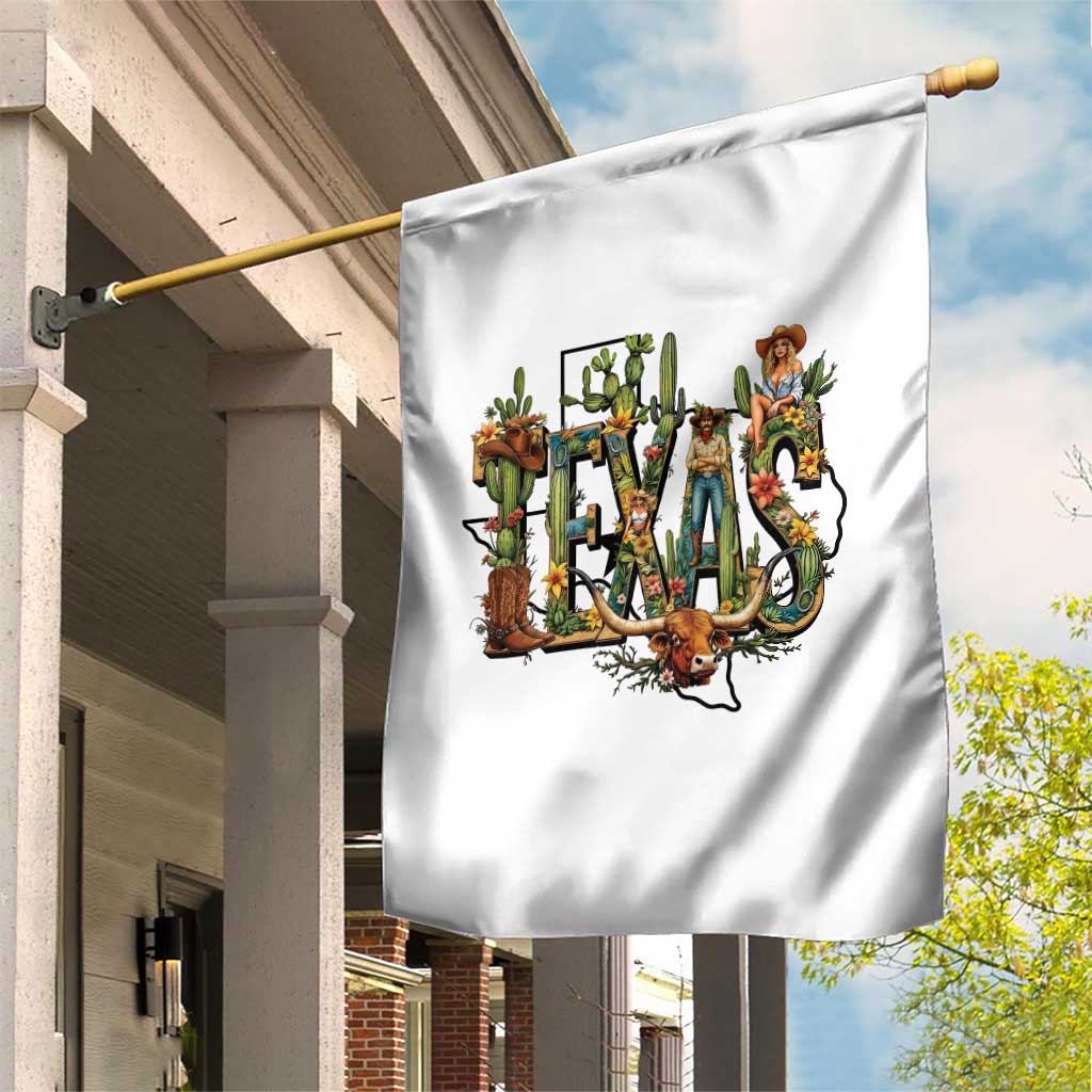 Texas Cowboy And Cowgirl Garden Flag Vintage Cactus Gift Idea TS12 Print Your Wear