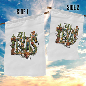 Texas Cowboy And Cowgirl Garden Flag Vintage Cactus Gift Idea TS12 Print Your Wear