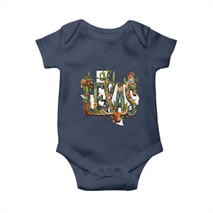 Texas Cowboy And Cowgirl Baby Onesie Vintage Cactus Gift Idea TS12 Navy Print Your Wear