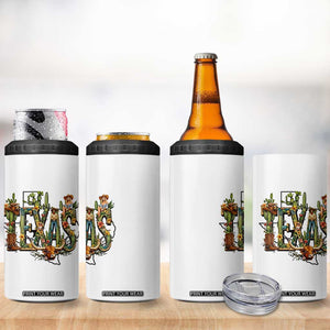 Texas Cowboy And Cowgirl 4 in 1 Can Cooler Tumbler Vintage Cactus Gift Idea TS12 Print Your Wear