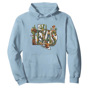 Texas Cowboy And Cowgirl Hoodie Vintage Cactus Gift Idea TS12 Light Blue Print Your Wear