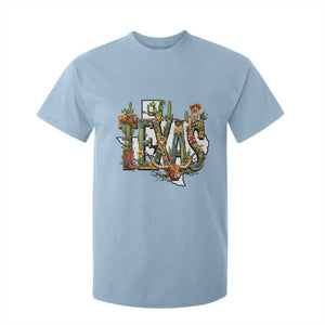 Texas Cowboy And Cowgirl T Shirt For Kid Vintage Cactus Gift Idea TS12 Light Blue Print Your Wear