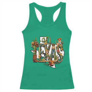 Texas Cowboy And Cowgirl Racerback Tank Top Vintage Cactus Gift Idea TS12 Irish Green Print Your Wear