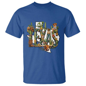 Texas Cowboy And Cowgirl T Shirt Vintage Cactus Gift Idea TS12 Royal Blue Print Your Wear