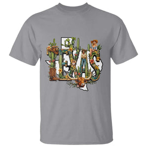 Texas Cowboy And Cowgirl T Shirt Vintage Cactus Gift Idea TS12 Sport Gray Print Your Wear