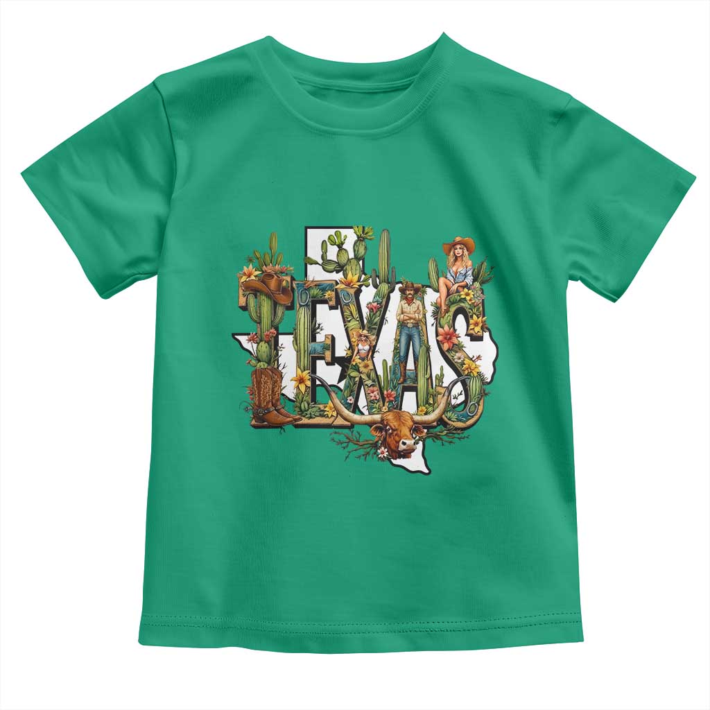 Texas Cowboy And Cowgirl Toddler T Shirt Vintage Cactus Gift Idea TS12 Irish Green Print Your Wear