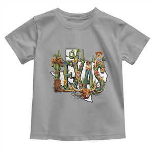 Texas Cowboy And Cowgirl Toddler T Shirt Vintage Cactus Gift Idea TS12 Sport Gray Print Your Wear