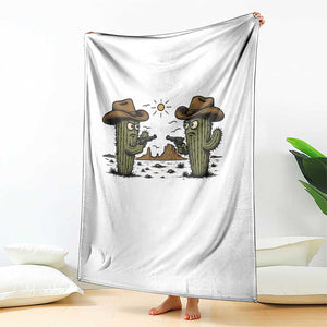 Funny Lone Star Cactus Cowboy Gunfight Gift Throw Blanket TS12 Print Your Wear
