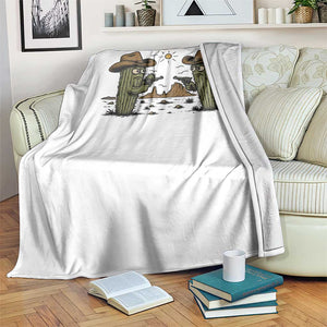 Funny Lone Star Cactus Cowboy Gunfight Gift Throw Blanket TS12 Print Your Wear