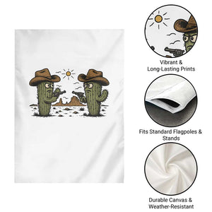 Funny Lone Star Cactus Cowboy Gunfight Gift Garden Flag TS12 Print Your Wear