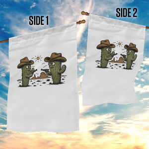 Funny Lone Star Cactus Cowboy Gunfight Gift Garden Flag TS12 Print Your Wear