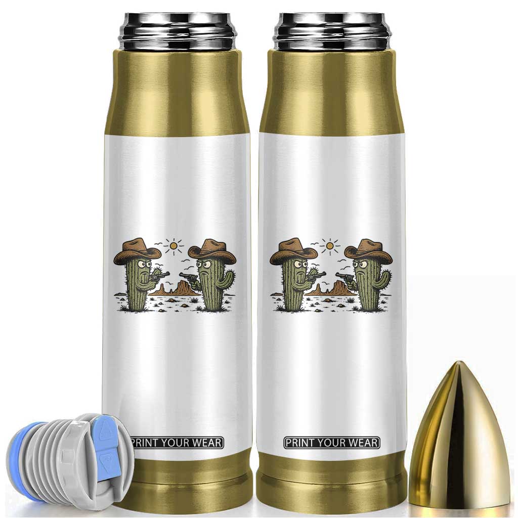 Funny Lone Star Cactus Cowboy Gunfight Gift Bullet Tumbler TS12 White Print Your Wear