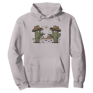 Funny Lone Star Cactus Cowboy Gunfight Gift Hoodie TS12 Ice Gray Print Your Wear