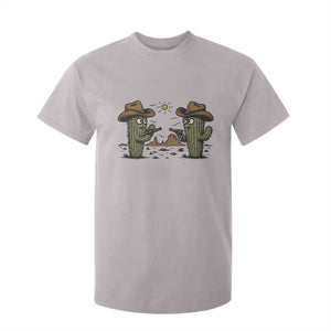 Funny Lone Star Cactus Cowboy Gunfight Gift T Shirt For Kid TS12 Ice Gray Print Your Wear