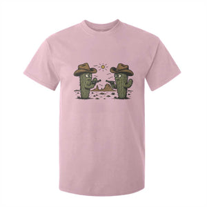 Funny Lone Star Cactus Cowboy Gunfight Gift T Shirt For Kid TS12 Light Pink Print Your Wear