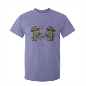 Funny Lone Star Cactus Cowboy Gunfight Gift T Shirt For Kid TS12 Violet Print Your Wear