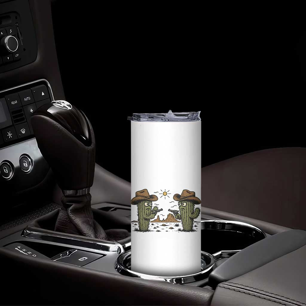 Funny Lone Star Cactus Cowboy Gunfight Gift Skinny Tumbler TS12 Print Your Wear