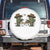 Funny Lone Star Cactus Cowboy Gunfight Gift Spare Tire Cover TS12 No hole White Print Your Wear