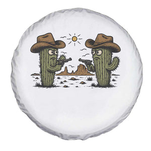 Funny Lone Star Cactus Cowboy Gunfight Gift Spare Tire Cover TS12 Print Your Wear