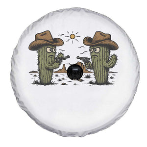 Funny Lone Star Cactus Cowboy Gunfight Gift Spare Tire Cover TS12 Print Your Wear