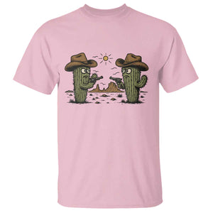 Funny Lone Star Cactus Cowboy Gunfight Gift T Shirt TS12 Light Pink Print Your Wear