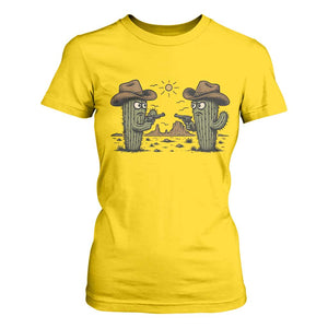 Funny Lone Star Cactus Cowboy Gunfight Gift T Shirt For Women TS12 Daisy Print Your Wear