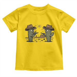 Funny Lone Star Cactus Cowboy Gunfight Gift Toddler T Shirt TS12 Daisy Print Your Wear