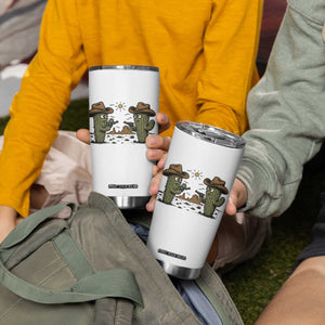 Funny Lone Star Cactus Cowboy Gunfight Gift Tumbler Cup TS12 Print Your Wear