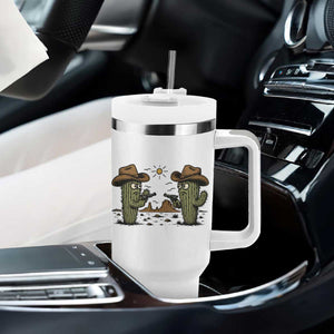 Funny Lone Star Cactus Cowboy Gunfight Gift Tumbler With Handle TS12 Print Your Wear