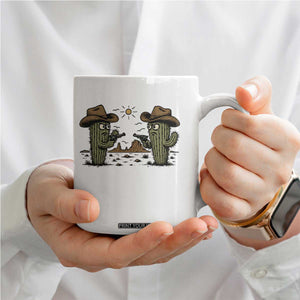 Funny Lone Star Cactus Cowboy Gunfight Gift Coffee Mug TS12 Print Your Wear