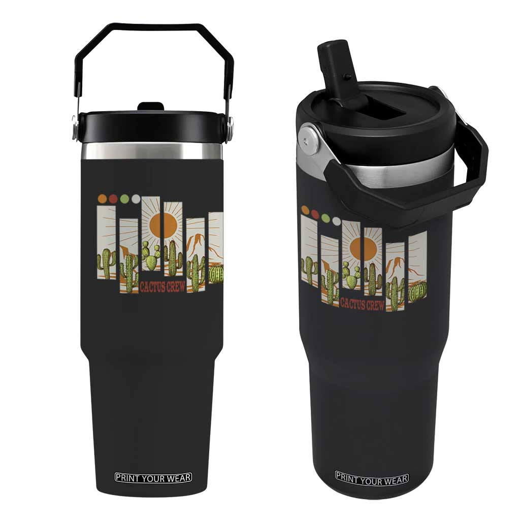 Succulent Plant Lover Gift Flip Straw Tumbler Cactus Crew TS12 One Size: 30 oz Black Print Your Wear
