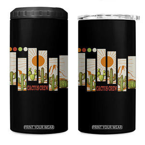 Succulent Plant Lover Gift 4 in 1 Can Cooler Tumbler Cactus Crew TS12 One Size: 16 oz Black Print Your Wear