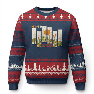 Succulent Plant Lover Gift Ugly Christmas Sweater Cactus Crew - Print Your Wear