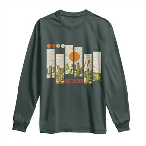 Succulent Plant Lover Gift Long Sleeve Shirt Cactus Crew TS12 Dark Forest Green Print Your Wear