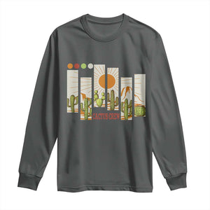 Succulent Plant Lover Gift Long Sleeve Shirt Cactus Crew TS12 Dark Heather Print Your Wear