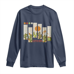 Succulent Plant Lover Gift Long Sleeve Shirt Cactus Crew TS12 Navy Print Your Wear