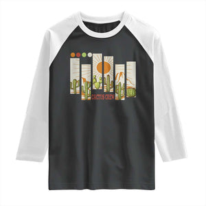 Succulent Plant Lover Gift Raglan Shirt Cactus Crew TS12 Black White Print Your Wear