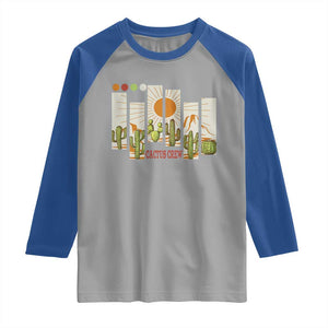 Succulent Plant Lover Gift Raglan Shirt Cactus Crew TS12 Sport Gray Royal Print Your Wear