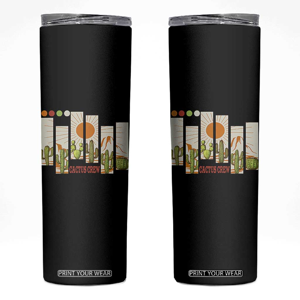 Succulent Plant Lover Gift Skinny Tumbler Cactus Crew TS12 Black Print Your Wear