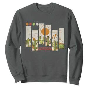 Succulent Plant Lover Gift Sweatshirt Cactus Crew TS12 Dark Heather Print Your Wear
