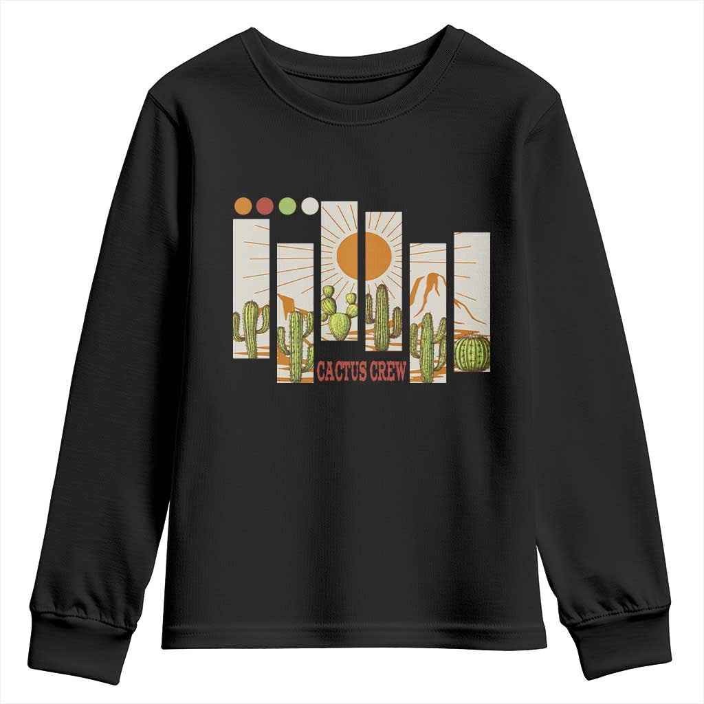 Succulent Plant Lover Gift Youth Sweatshirt Cactus Crew TS12 Black Print Your Wear